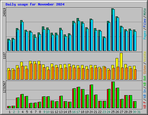 Daily usage for November 2024