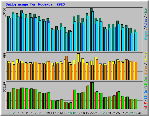 Daily usage for November 2025
