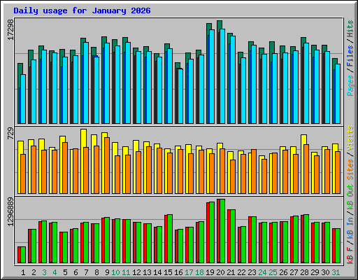 Daily usage for January 2026