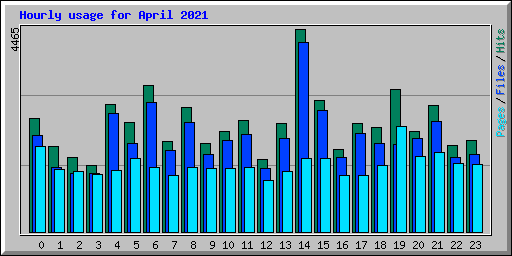 Hourly usage for April 2021
