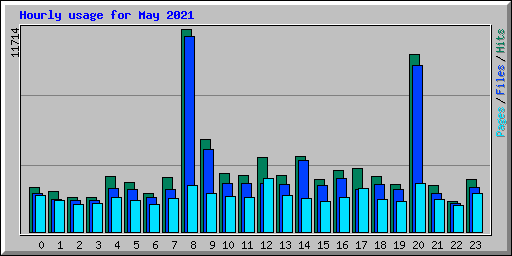 Hourly usage for May 2021