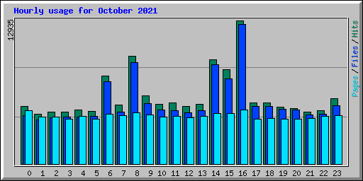 Hourly usage for October 2021