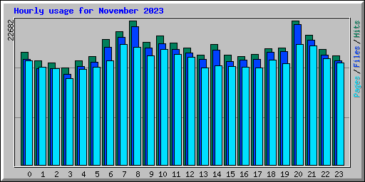 Hourly usage for November 2023