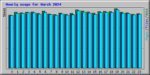 Hourly usage for March 2024