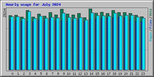 Hourly usage for July 2024