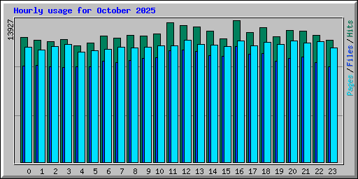 Hourly usage for October 2025