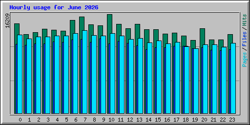 Hourly usage for June 2026